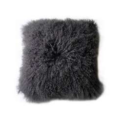 Housse Coussin Agneau du Tibet Gris