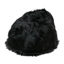 Pouf en Mouton d'islande blanc