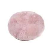 Pouf en mouton d'Europe rose