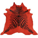 Peau de Vache zebrée orange