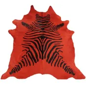 Peau de Vache zebrée orange