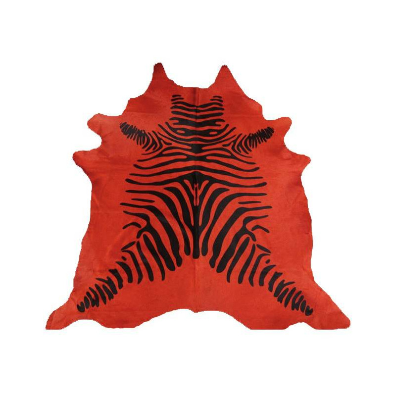 Peau de Vache zebrée orange