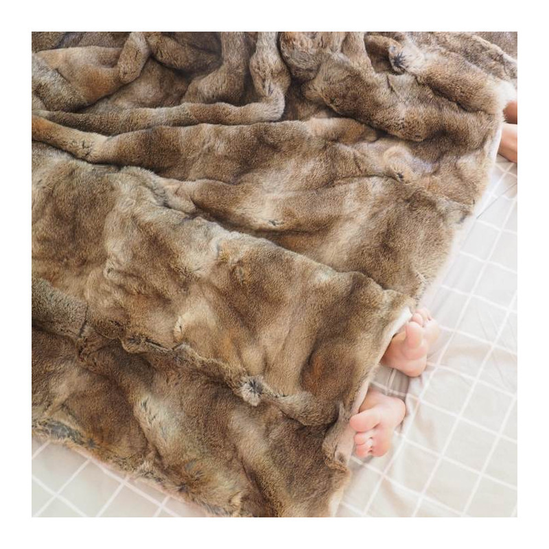 Plaid Lapin Marron