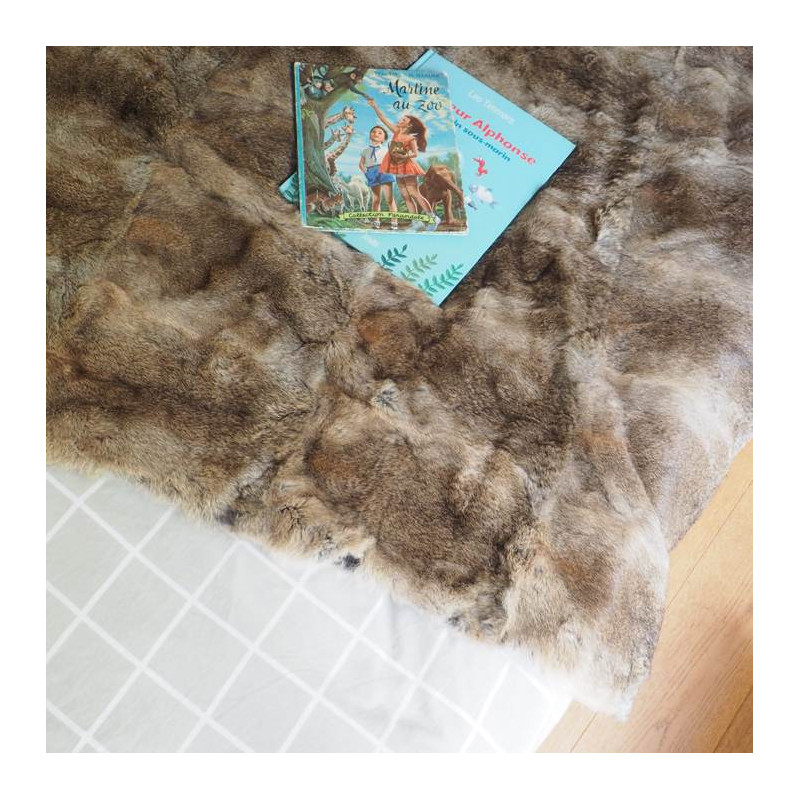 Plaid Lapin Marron