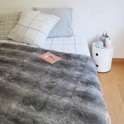 Plaid Lapin Gris