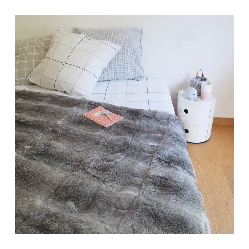 Plaid Lapin Gris