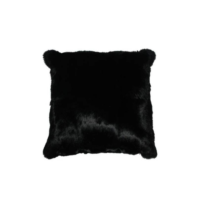 Housse coussin Lapin Noir recto/verso