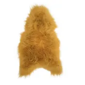 Peau de mouton jaune moutarde