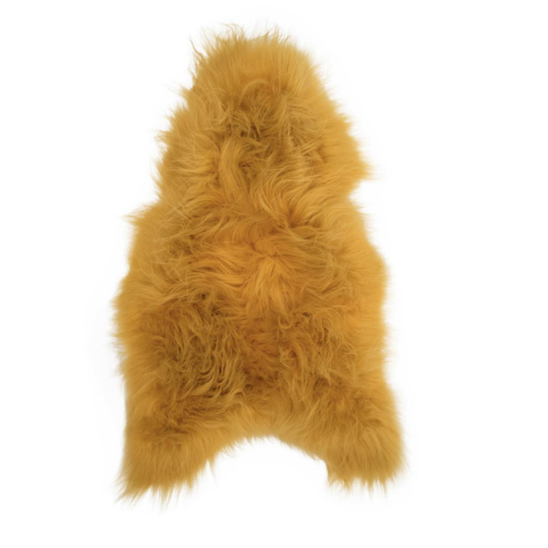 Peau de mouton jaune moutarde