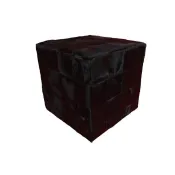 Pouf en peau de vache noir