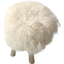 Witte Tibetaanse lamsleren kruk