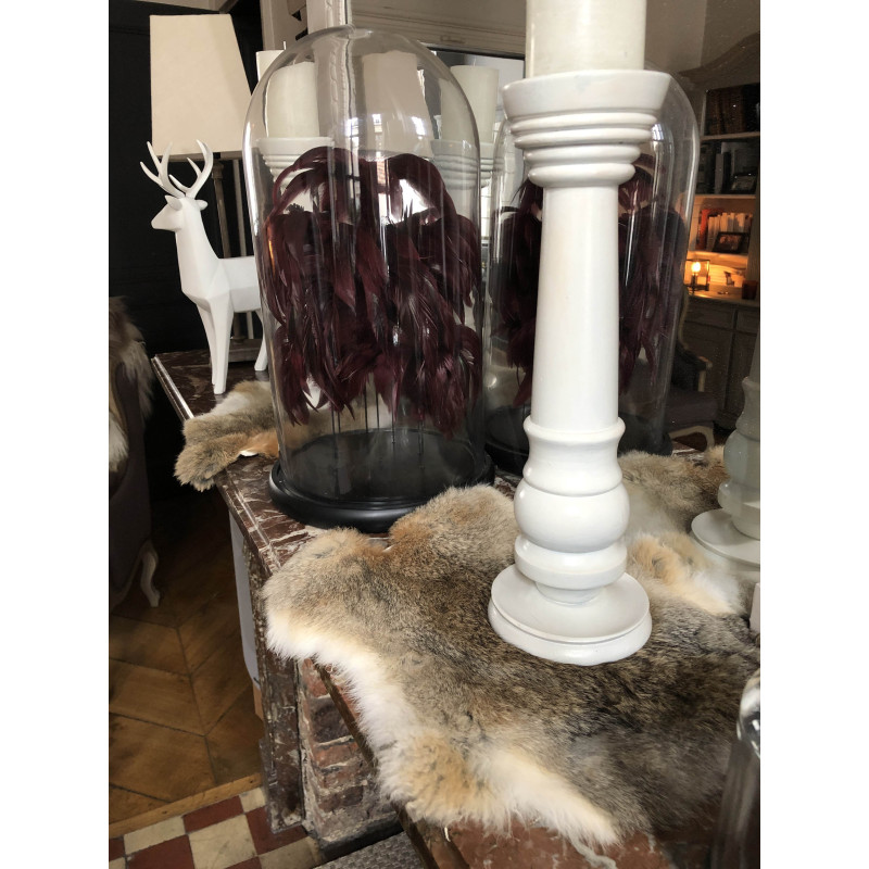 Peau de lapin marron gris - Maison Thuret