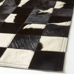 Peau de vache Patchwork Noir et Blanc sur-mesure