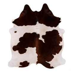 Peau de vache marron et blanc