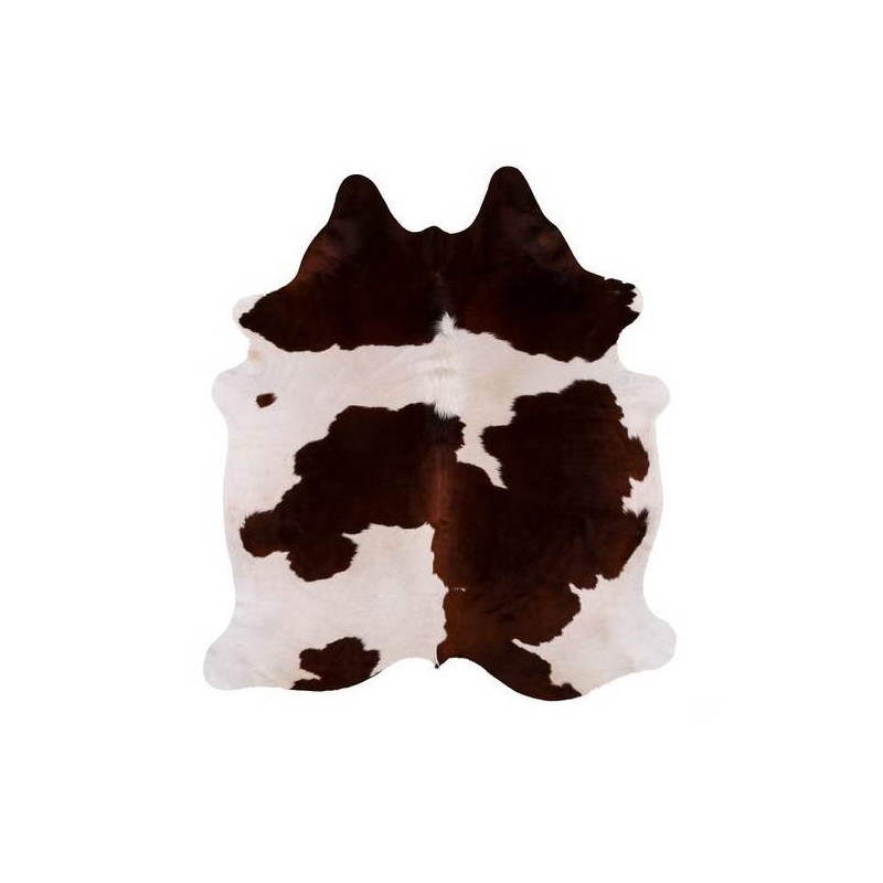 Peau de vache marron et blanc