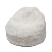 Pouf En Peau De Mouton Blanc