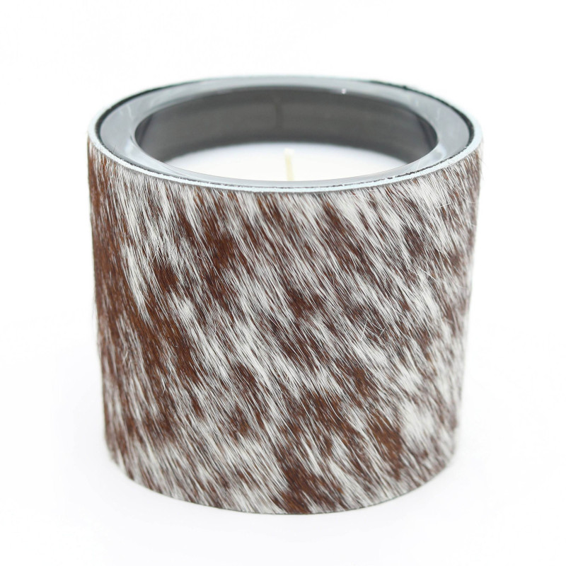 Bougie En Peau De Vache Marron - 1 Mèche