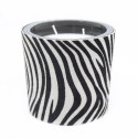 Zebra koeienhuidkaars - 3 lonten