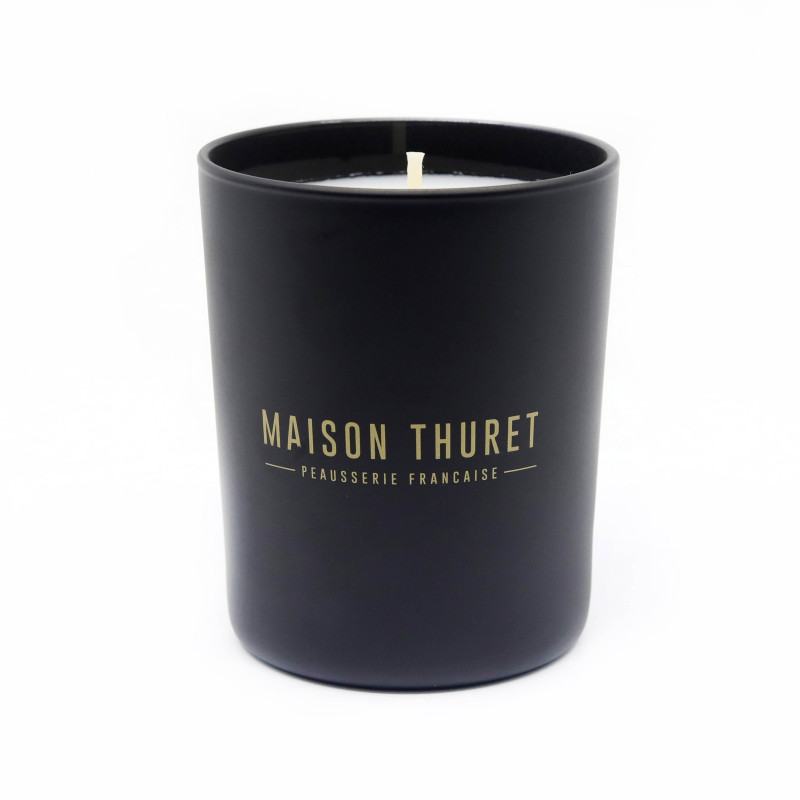 Bougie En Verre Noir Mat