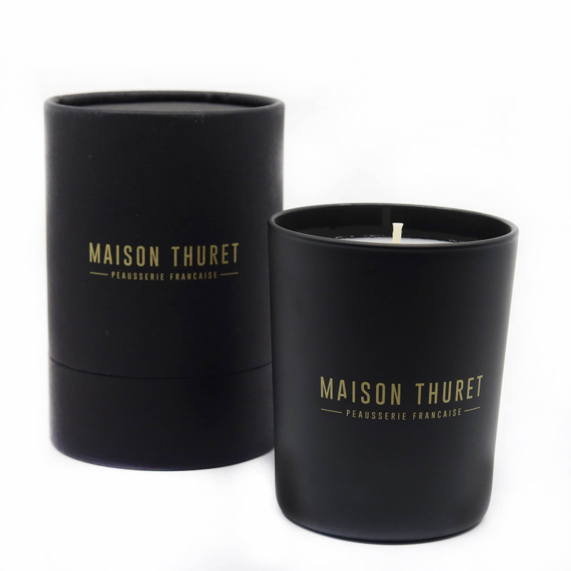 Bougie En Verre Noir Mat
