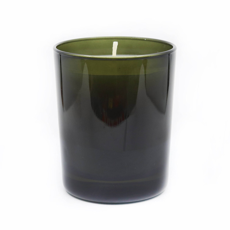 Bougie En Verre Vert Olive