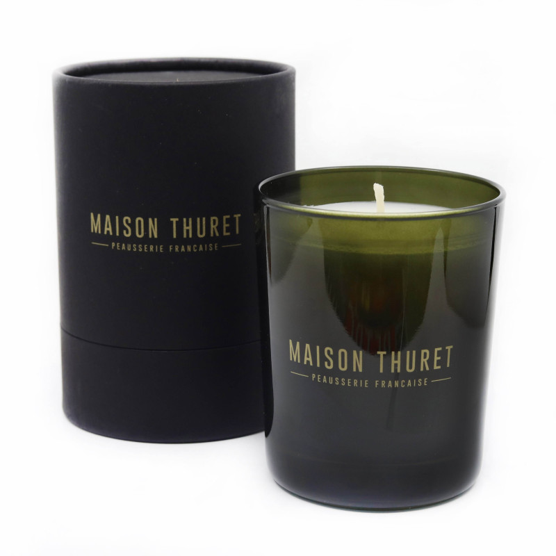 Bougie En Verre Vert Olive