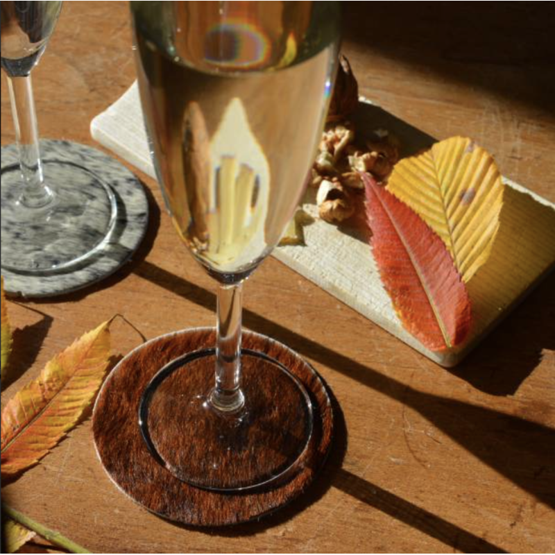Dessous De Verre En Peau De Vache