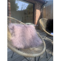 Coussin En Peau d'Agneau Du Tibet Lavande