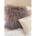 Coussin En Peau d'Agneau Du Tibet Lavande