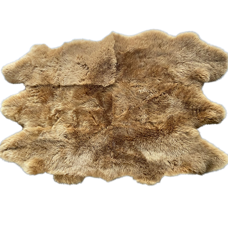 Peau de mouton teintée assemblée par 2, 4, 6, 8