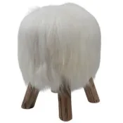 Tabouret en peau de mouton