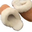 Mules En Peau De Mouton Avec Rebord