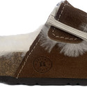 Sandales en peau de mouton | Chaussons ouverts peau de mouton | Maison Thuret