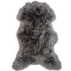 Peau de mouton teintée gris perle