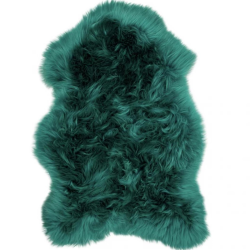 Peau de mouton verte bouteille