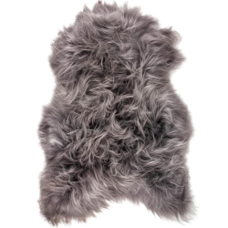 Peau de mouton islandais teintée gris