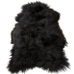 Peau de mouton islandais noir