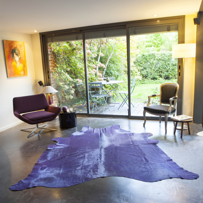 Peau de vache bleu violet