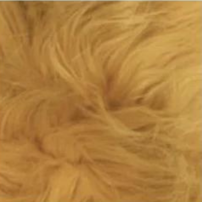 Peau de mouton jaune moutarde