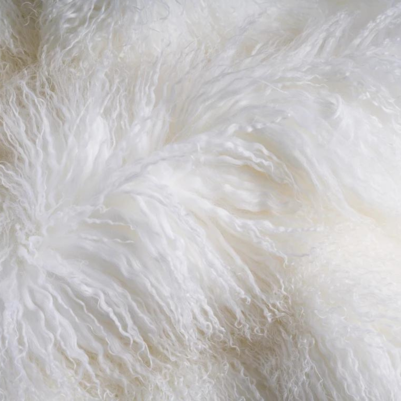 Peau Agneau Du Tibet Blanc