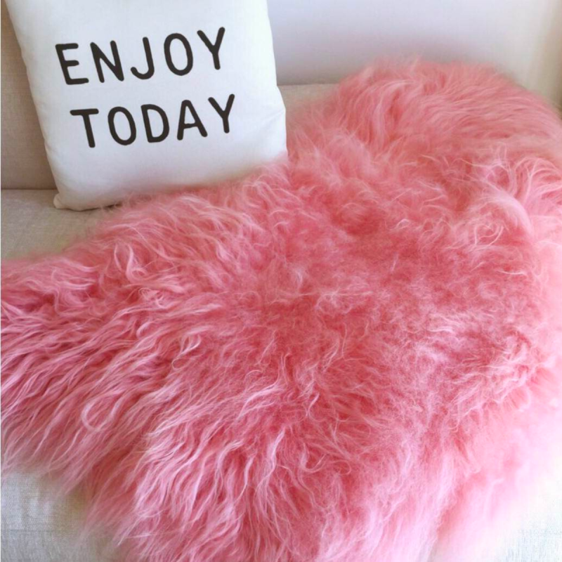 Peau de mouton rose