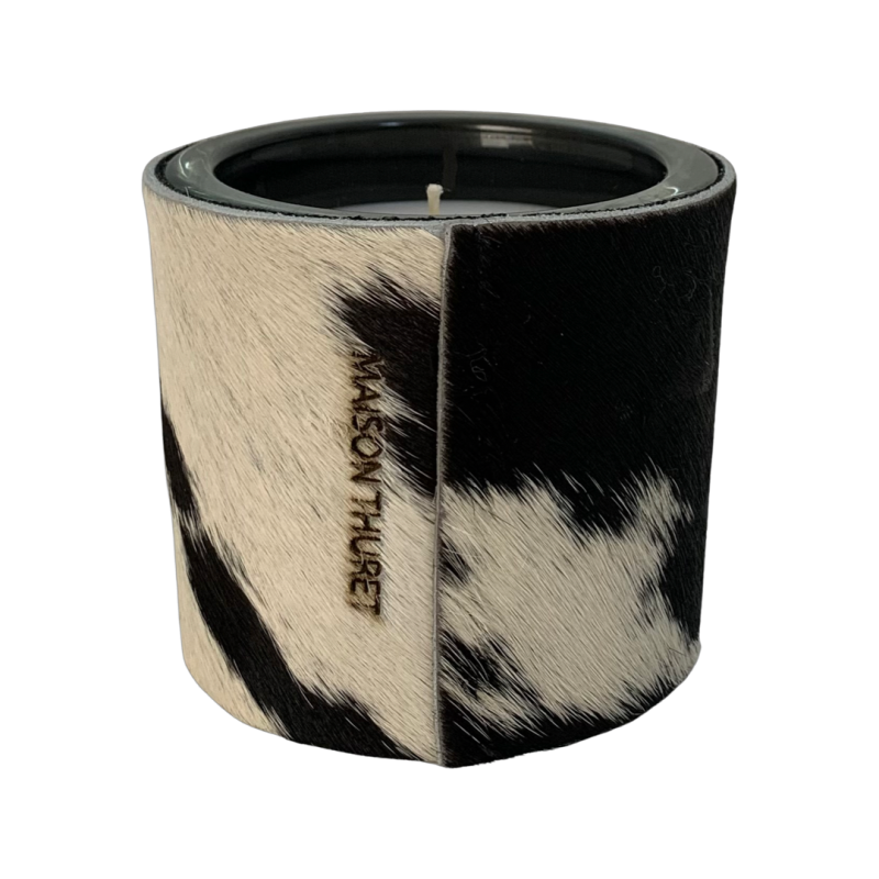Zwart-witte koeienhuidkaars - 1 lont