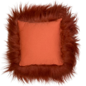 Coussin En Peau De Mouton Islandais Terracotta