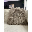 Coussin En Peau De Mouton Islandais Taupe