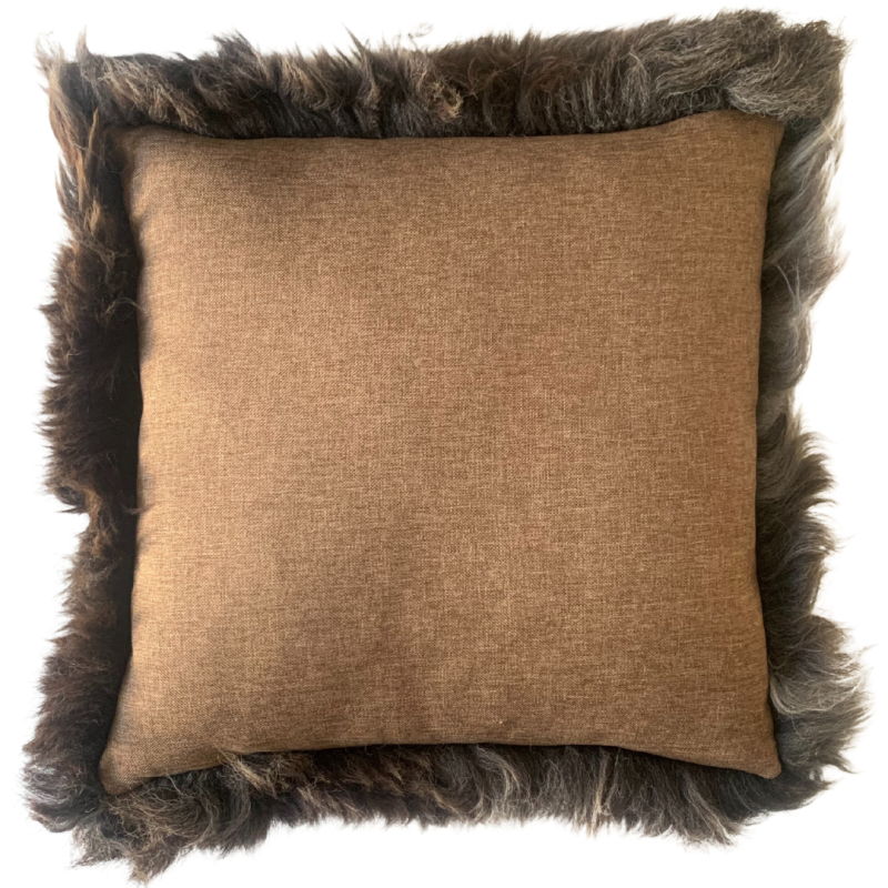 Coussin en peau de Mouton Islandais blanc