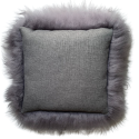 Coussin En Peau De Mouton Islandais Gris
