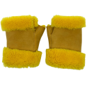 Mitaines En Peau De Mouton Jaune