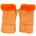 Mitaines En Peau De Mouton Orange