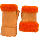Oranje schapenvacht wanten