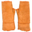 Mitaines En Peau De Mouton Orange